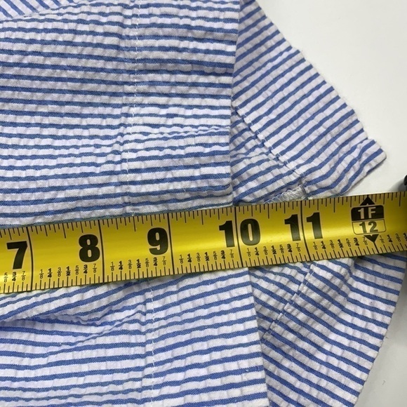 Chaps Blue & White Striped Seersucker Bermuda Shorts Size 8P - Picture 5 of 10